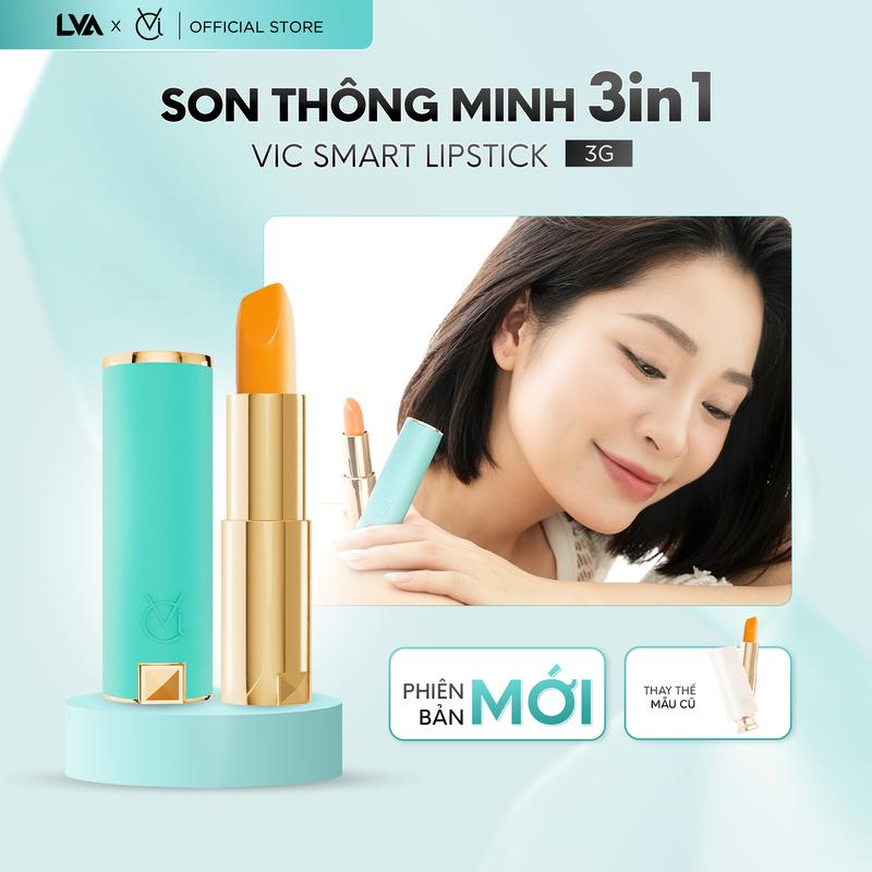 [Vỏ mới] Son Thông Minh 3in1 Son Dưỡng Có Màu Giúp Đôi Môi Mềm Mại Giảm Thâm VIC SMART LIPSTICK 3g