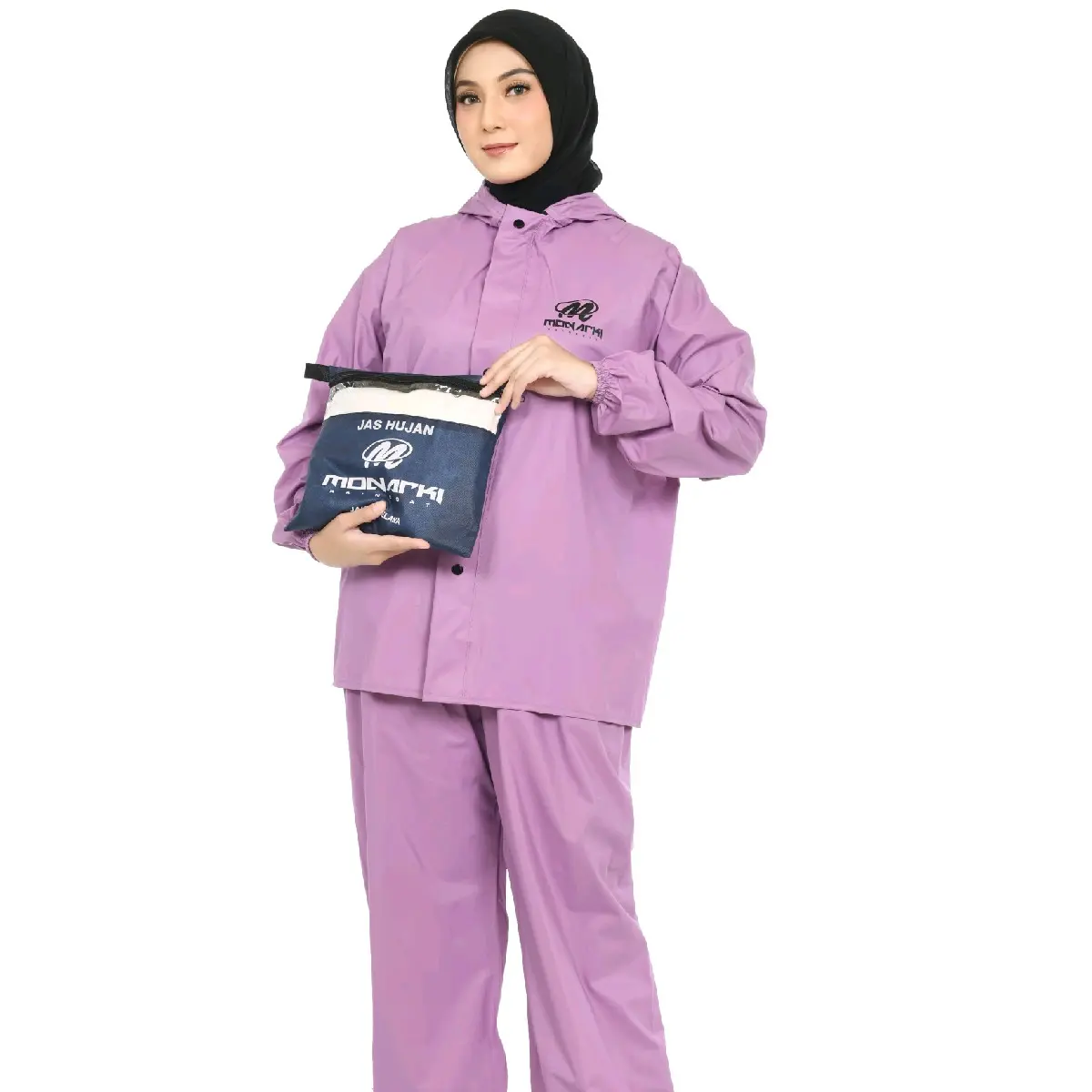 NEW Produk MONARKI jas hujan berkuakitas warna favorit dan kece abis bahan PVC 0,25 Set