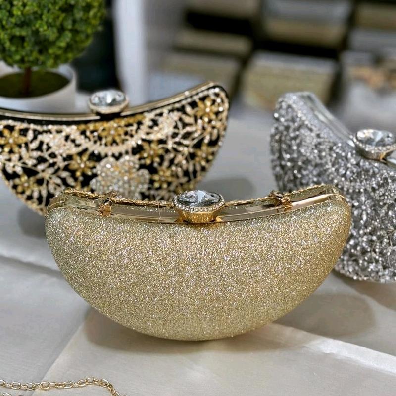 Tas Pesta LYDIA Embellished Crystal Box Clutch Wanita 4