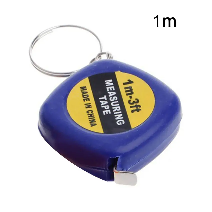 1m/3ft Easy Retractable Measure Ruler Tape Mini Portable Pull Ruler Keychain Simple Children Height Tape Measure Gauging Tools