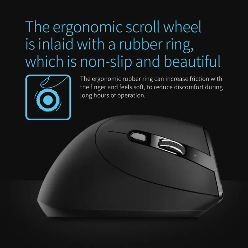 Zelotes F36A Ergonomic Wireless Vertical Gaming Mouse 2400 DPI 6 Buttons Ergonomis 5