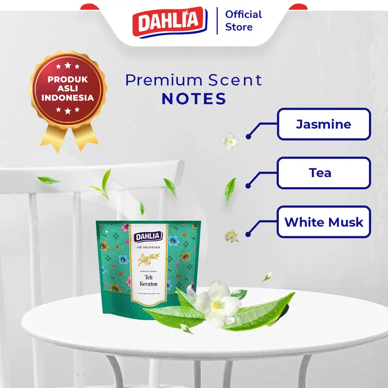 Dahlia Air Freshener Heritage Series Teh Keraton isi 1 75gr Pengharum Ruangan | Wangi Mewah, Menenangkan 1