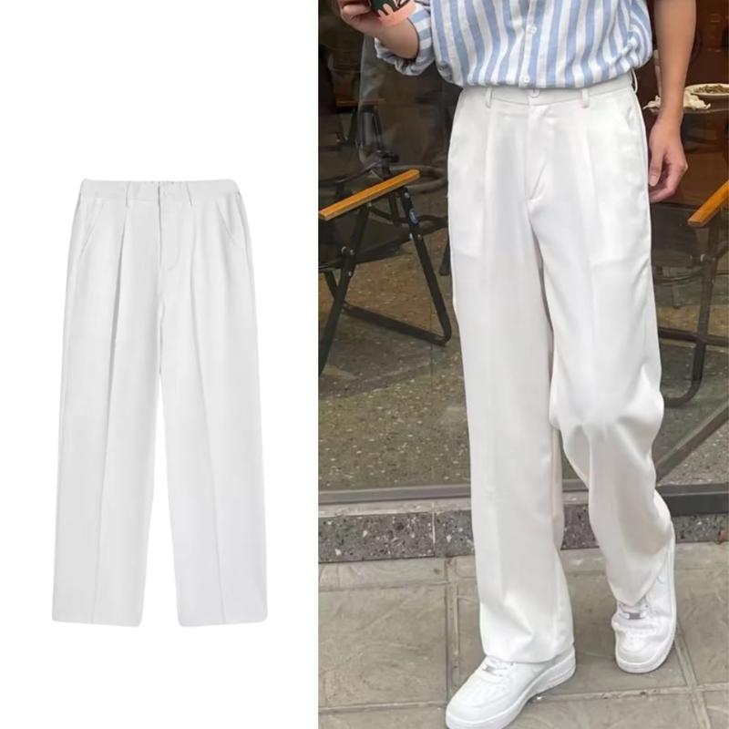 Nice90 Fashion Quần âu nam nữ nửa cạp chun sau Hàn Quốc dáng baggy suông vải dày thoáng màu đen chống nước sang trọng có Big size hỗ trợ đổi size tại nhà phù hợp cho cả học sinh sinh viên