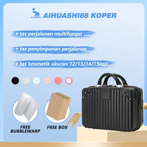 【AIHUASHI88 KOPER】A916 Koper Murah, Tas Kosmetik Ukuran 12/14 Inci, Wajib untuk Perjalanan, Koper Perjalanan untuk Gadis, Modis, Tas Penyimpanan Perjalanan" KOPER MINI LUCU Kabin