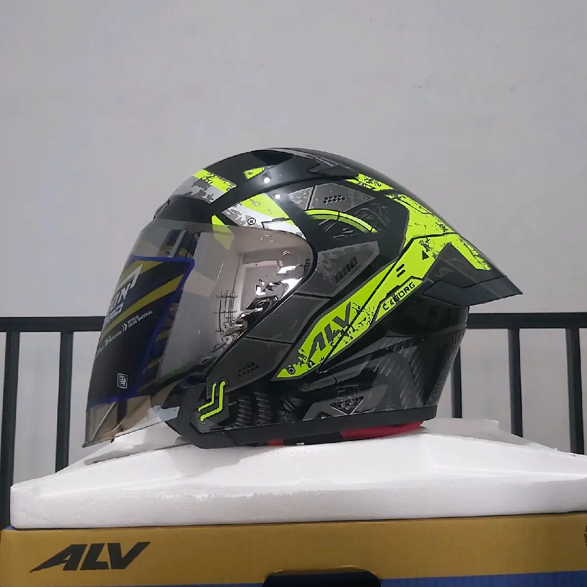 Helm Half Face Alv Ultron Pro Motif Paket Ganteng Original