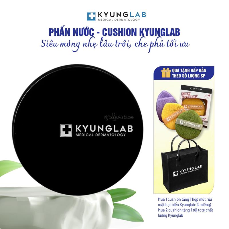 [Tặng Mút Rửa Mặt/Túi] Phấn Nước KyungLab Siêu Mỏng Nhẹ Lâu Trôi, Che Phủ Tối Ưu Eternal Fit Cushion Foundation Kyung Lab Hàn Quốc Women Trang Điểm ukiss