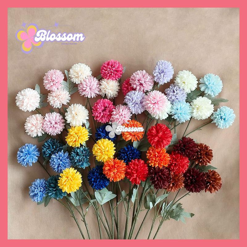 Artificial Flower Snow Pompom Bunga Palsu Plastik Hias Dekorasi Pesta Bouquet Buket Kantor Rumah 1