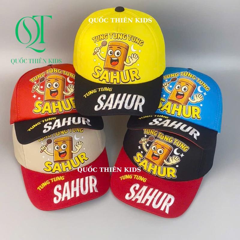 Mũ nón trẻ em 4-10 tuổi Mũ lưỡi trai TUNG TUNG SAHUR nón kết hottrend cho bé trai in hình siêu xinh cho bé - Ms QT136