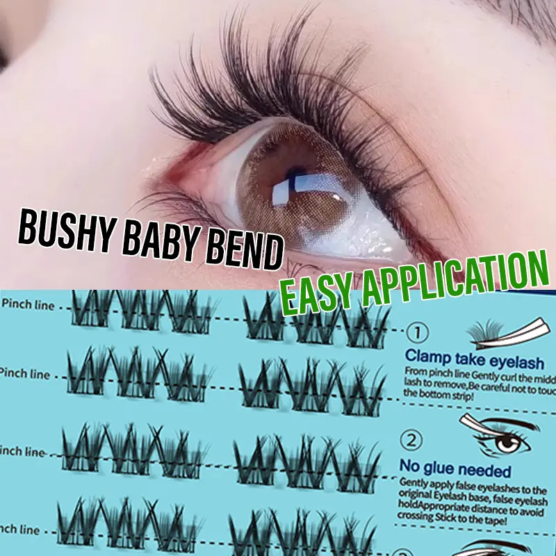 Beauty Plan [Tanpa Lem] COD Bulu mata palsu pemula bebas lem, tidak perlu menggunakan lem, bulu mata palsu dapat digunakan kembali Waterproof dan Reuseable bulu mata tempel tanpa lem maskara waterproof dan lentik softlens natural look 7