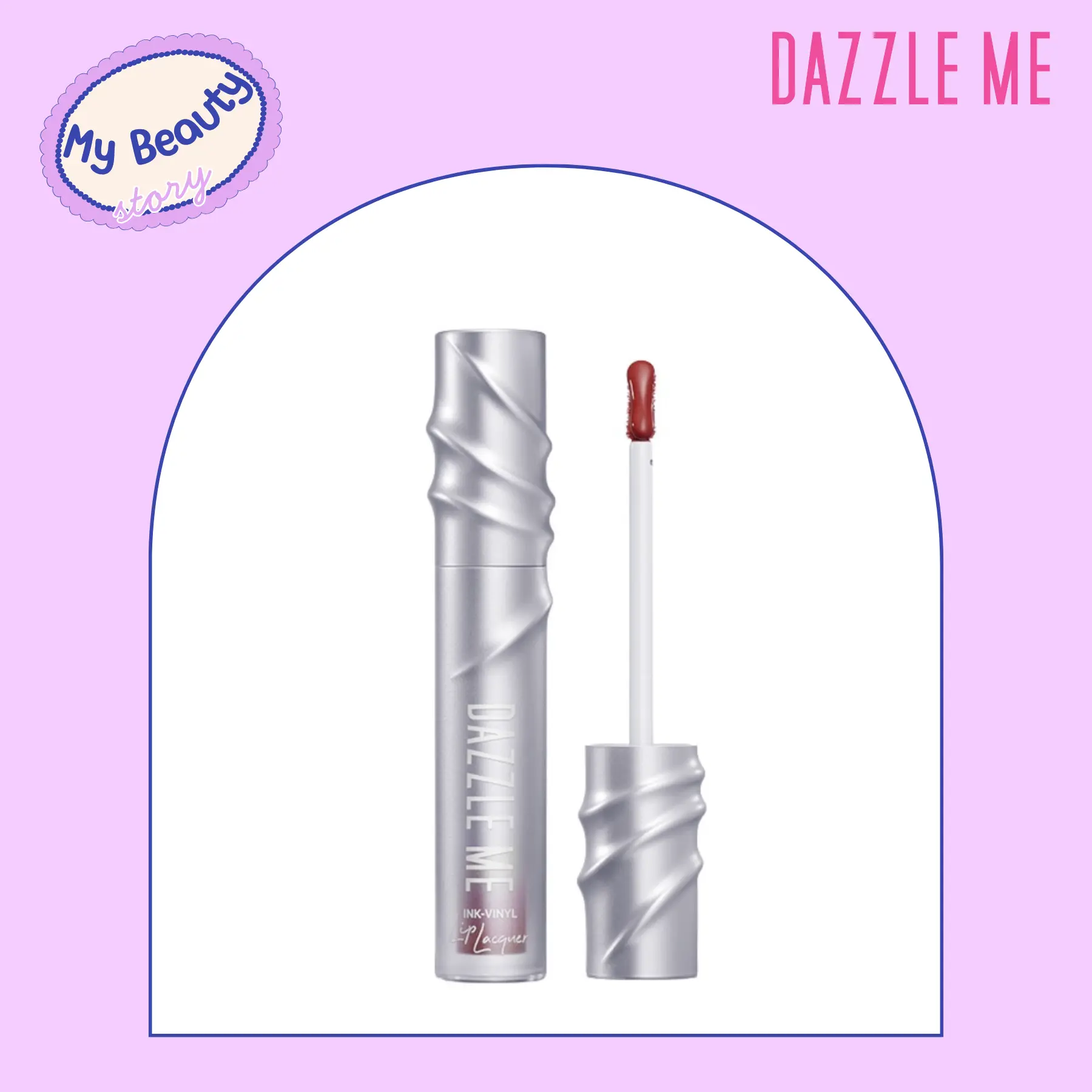 [BEST SELLER] DAZZLE ME Ink-Vinyl Lip Lacquer Lip Cream Lipstik Glossy Tahan Lama 16 Jam Lip Vinyl Transferproof Waterproof Anti Luntur Lipstick Liptint