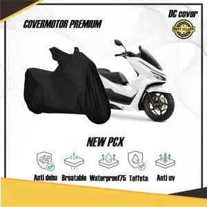Durman Cover Motor Honda PCX Karet Motorcycle - Durman Cover Bahan Polyester Import Korea Waterproof 70% Anti UV Protection Anti Luntur Aman untuk Body
