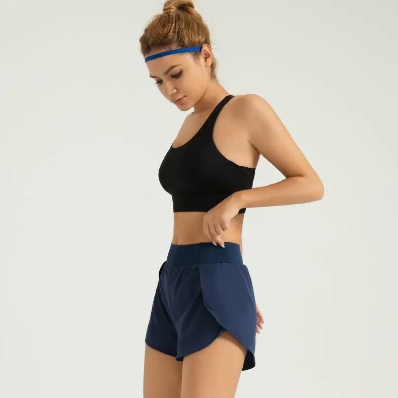 Quick-Drying Sports Shorts Women's Side Pocket Loose Running Fitness Yoga Shorts
