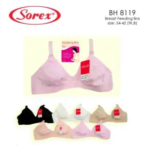 Bra Menyusui SOREX Size 34 - 42 BH Tanpa Kawat  | Bra wanita | BRA SOREX POLOS | MOTIF SOREX Breast Feeding Bra Ibu Katun Hamil