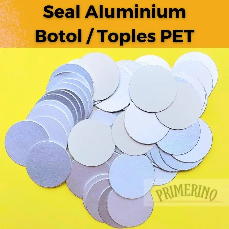 Seal Aluminium PET 38 mm sd 110 mm / Segel Seal Induksi PET Food Grade / Seal Segel Toples Bening