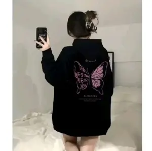 Hoodie wanita Sweater Hoodie wanita Butterfly sweater Hoodie oversize Butterfly BEEYANBUY bahan fleece