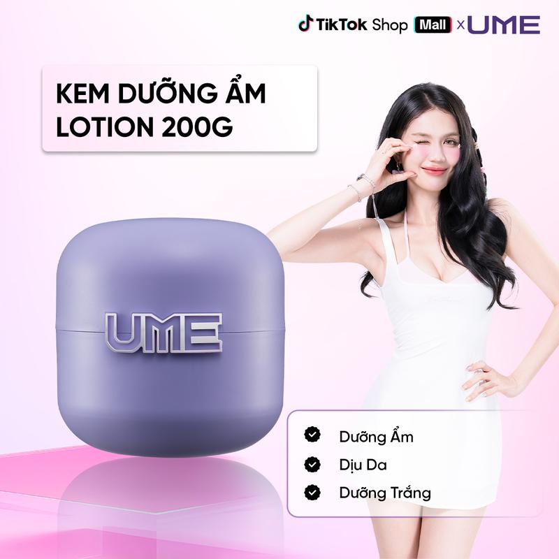 [DEAL LIVE] Kem Dưỡng Ẩm Body UME Hỗ Trợ Cấp Ẩm Sâu Mềm Mịn Da Dưỡng Trắng & Dịu Da Từ Sodium Hyaluronate & Dầu Macadamia 200g
