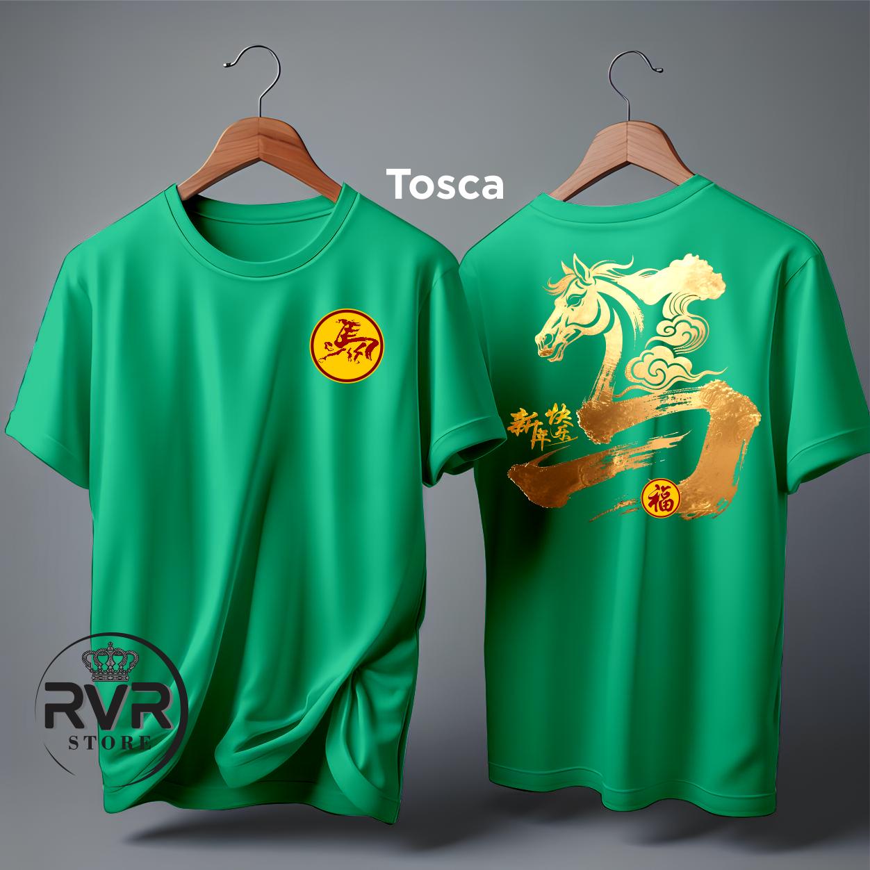 Kaos Keluarga Imlek 2026 Shio Kuda 263 Couple Pria Wanita Anak Desain Kuda Soft Katun PE Sablon Digital Printing Tahan Lama Baju Oblong Distro Dewasa Ibu