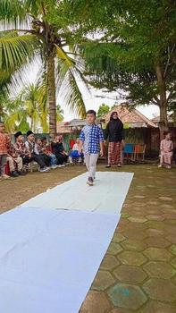 Product Review of Batik Couple Anak Baju Batik Anak Couple Kakak Adik Warna Biru Kemeja Dress Sarimbit from R**i 0