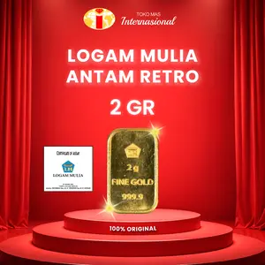 Logam Mulia LM 2gr 2g 2gram 2 gram Batangan Emas ANTAM Sertifikat Retro