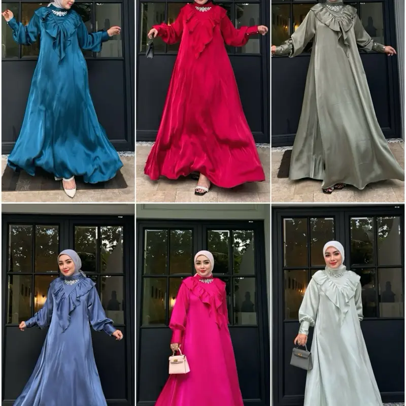 Nada dres , dres mewah elegan , bahan duo silk