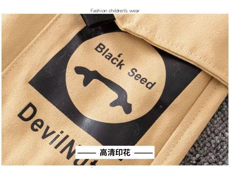 Product Introduction of Boys' pants spring and autumn pure cotton work pants for middle school students 14