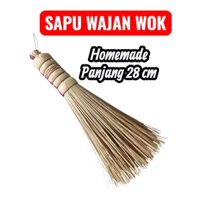 Sapu Lidi Pembersih Kuali Wajan Wok Homemade Panjang 28 cm untuk Penggunaan Tradisional