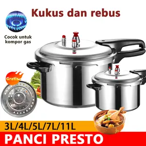 Mieia Panci Presto Alumunium Serbaguna anti lengket Pressure cooker High Quality 4L 5L 6L 8L 10L 12L