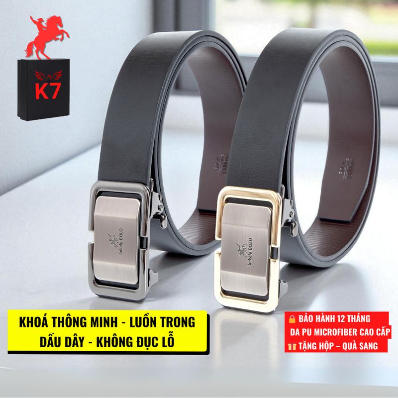 Thắt Lưng Nam Đặc Biệt Luồn Trong Dấu Dây Quảng Châu BEKELE TL02 Da Microfiber Cao Cấp Dài 1,2m Rộng 3,5cm