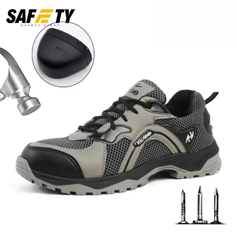 Sepatu Safety Pria Ujung Besi Anti Selip Kerja Lapangan m065 webbing atletis sepatu  kantor 0