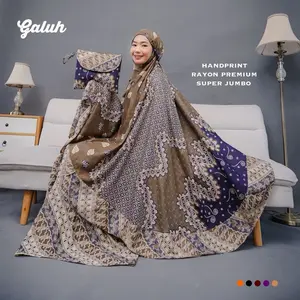 ￼Mukena Dewasa Jumbo Batik Rayon Premium Terbaru Adem