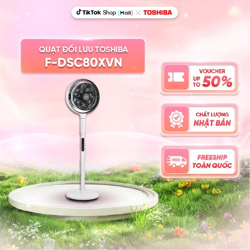 Quạt đối lưu tuần hoàn không khí Toshiba F-DSC80XVN - Gió 360 độ -  Có điều khiển từ xa - Cánh quạt ABS hai lớp - BH 12 Tháng QuạT Fan