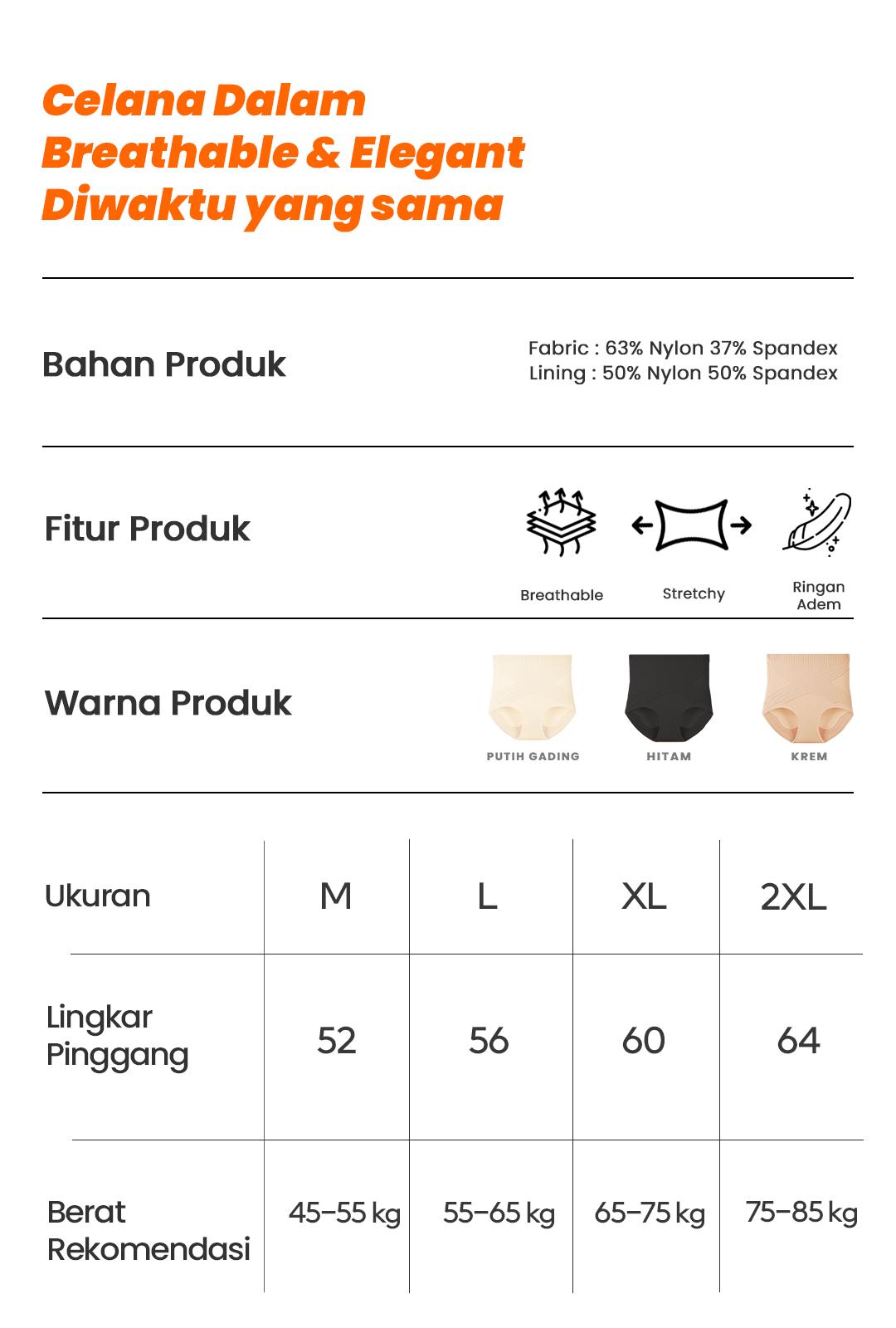 MISSWISS (3 Pcs) - Celana Dalam Seamless Wanita Pinggang Tinggi | Membentuk | Mengontrol Perut | Mengangkat Pinggul | Size M–2XL | #8562