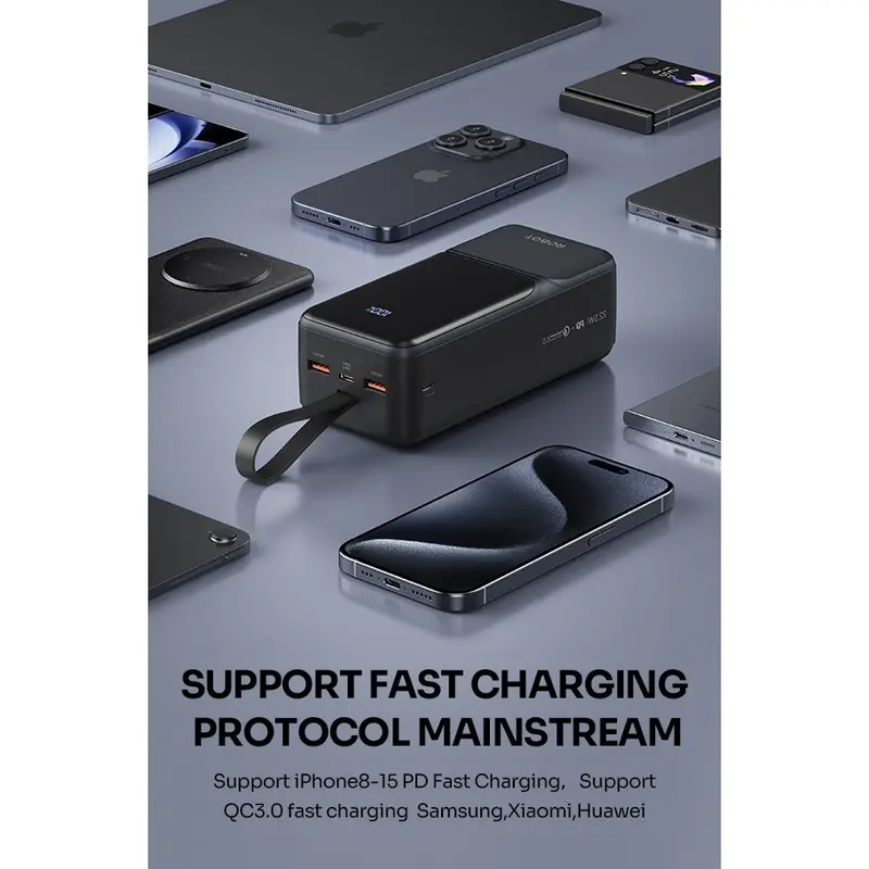 ROBOT RT40 Powerbank 40.000mAh High Capacity Fast Charging 22.5W Fast Charging Powerbank QC3.0 USB-C USB-A Output Garansi Resmi Robot Indonesia 7