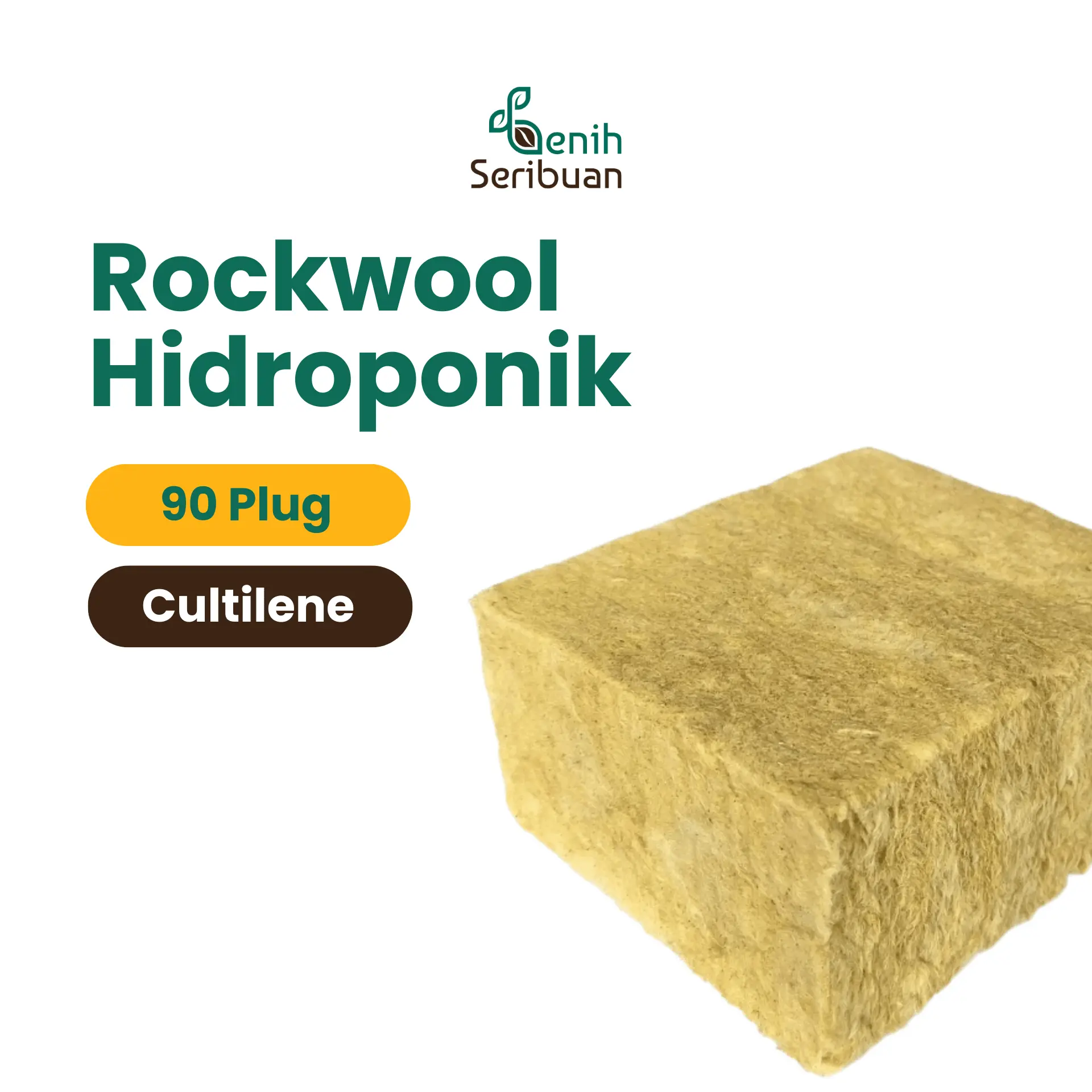 Rockwool Hidroponik 90 Kotak Plug Media Semaian Merk Cultilene
