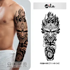 tatto Full Arms tatto lengan 155x465 mm tattoo fruit ink animal Tatoo temporary semi permanen tato temporer