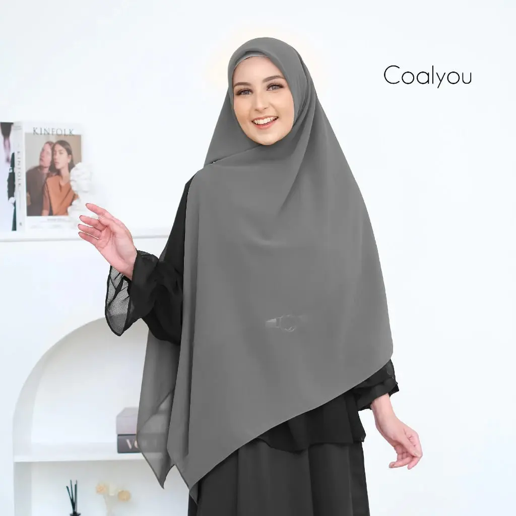 Yuma Jilbab Syar'i Instan, jilbab praktis tinggal tarik resleting langsung cantik Ceruty Panjang Zipper Kerudung Muslim