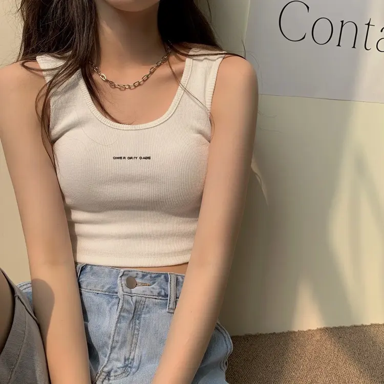 Feeling Cute n Sexy | BJ002 Crop Top Atasan Baju Kaos Tanktop Korean Polos Wanita Premium Fashion Cewek Rib Kamisol Lembut