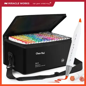 MW&Chenrui Alkohol Marker Dual-tip(ujung brush+ujung broad)Art Marker Set Ohuhu Markers