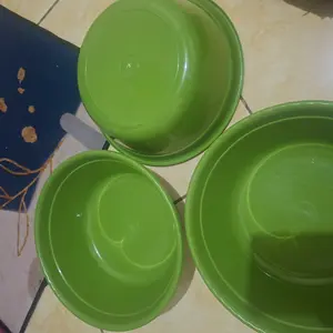 (12 Pcs) Baskom Plastik 25 cm / Baskom Murah / Baskom Plastik Hajatan / Baskom Plastik Motif Polos / Baskom Merah / Biru / Hijau