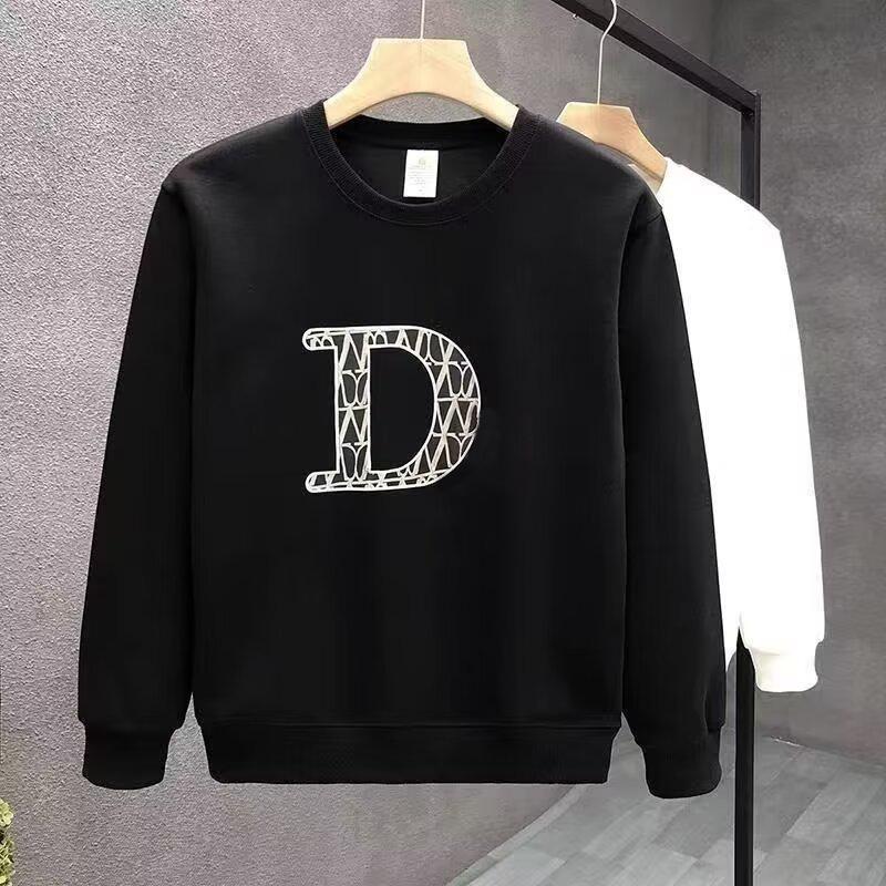 Áo Hoodie Dệt Cotton, Dành Cho Nam Giới, Dài Tay Áo, Cổ Tròn Ấm Áp, Thích Hợp Cho Mùa Thu Và Mùa Đông, Phong Cách Hàn Quốc, Thời Trang, Dáng Rộng Vừa Vặn, Có In Hình 0