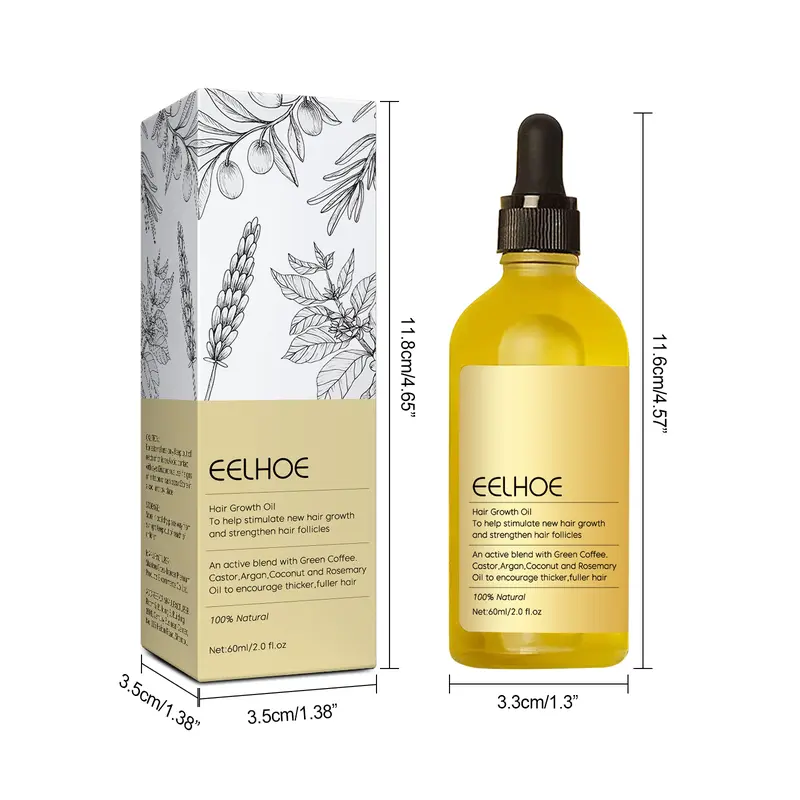 EELHOE Natural Rosemary Hair Growth Essential Oil Hair Loss Products hair  tonic rambut mengembang 4