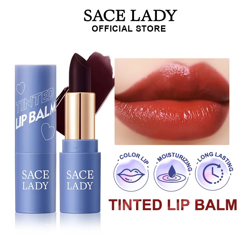 [COD] SACE LADY Tinted Lip Balm Moisturizing Long lasting Lipstick Lip Makeup Cosmecis