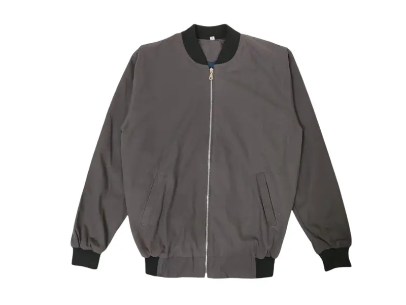 Jaket Casual Motor Bomber Polos Canvas Jumbo Pria Wanita Size M - XL 3