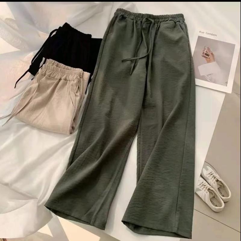 celana kulot highwish/CELANA KULOT WANITA RAMI LINEN PREMIUM/CELANA WANITA TERKINI CELANA KULOT TERLARIS Kain Panjang Kaki Karet Nyaman Putih Tebal Lembut 1