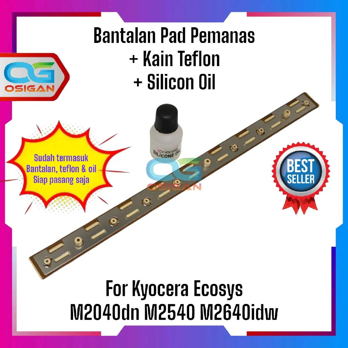 Bantalan Pemanas Teflon Kyocera M2040dn M2540dn M2640idw Mesin