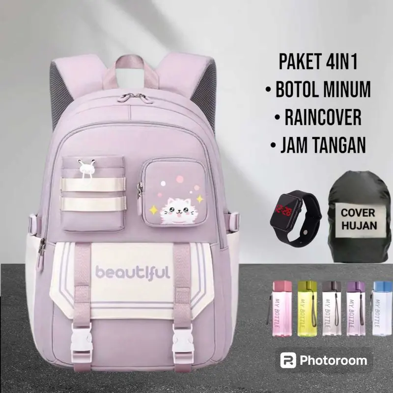 Tas Cute Aesthetic Tas sekolah kekinian anak sd  Tas Alto girl anak perempuan Tas gendong sekolah Tas ransel sekolah anak perempuan sd smp sma model terbaru Tas laptop  perempuan Tas anak cewek Tas ransel korea style  Tas ransel multifungsi 0