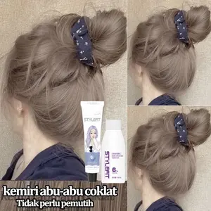 Coklat Keabu-Abuan Hazelnutpewarna Rambut *200ml Sari Tumbuhan Murni, Tidak Memerlukan Pemutihan, Pewarnaan Rambut Mudah Di Rumah Milk Tea Ash Hair Color，hair Color，cat Rambut Ash Grey，cat Rambut，cat Rambut Ash Brown