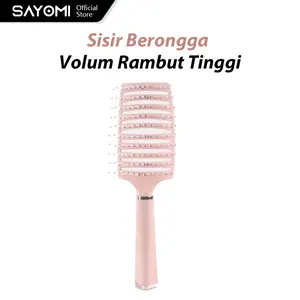 SAYOMI Sisir Rambut Anti Kusut - Vertical Massage Comb Sisir Perawatan Rambut Kering Dan Basah Paddle Brush