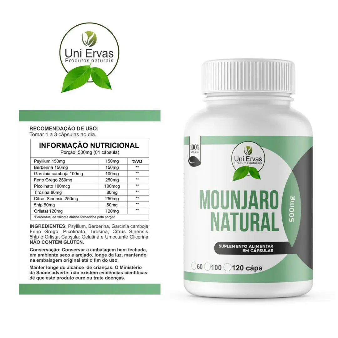 MONJAR NATURAL SUPLEMENTO 120 CAPSULAS 500MG