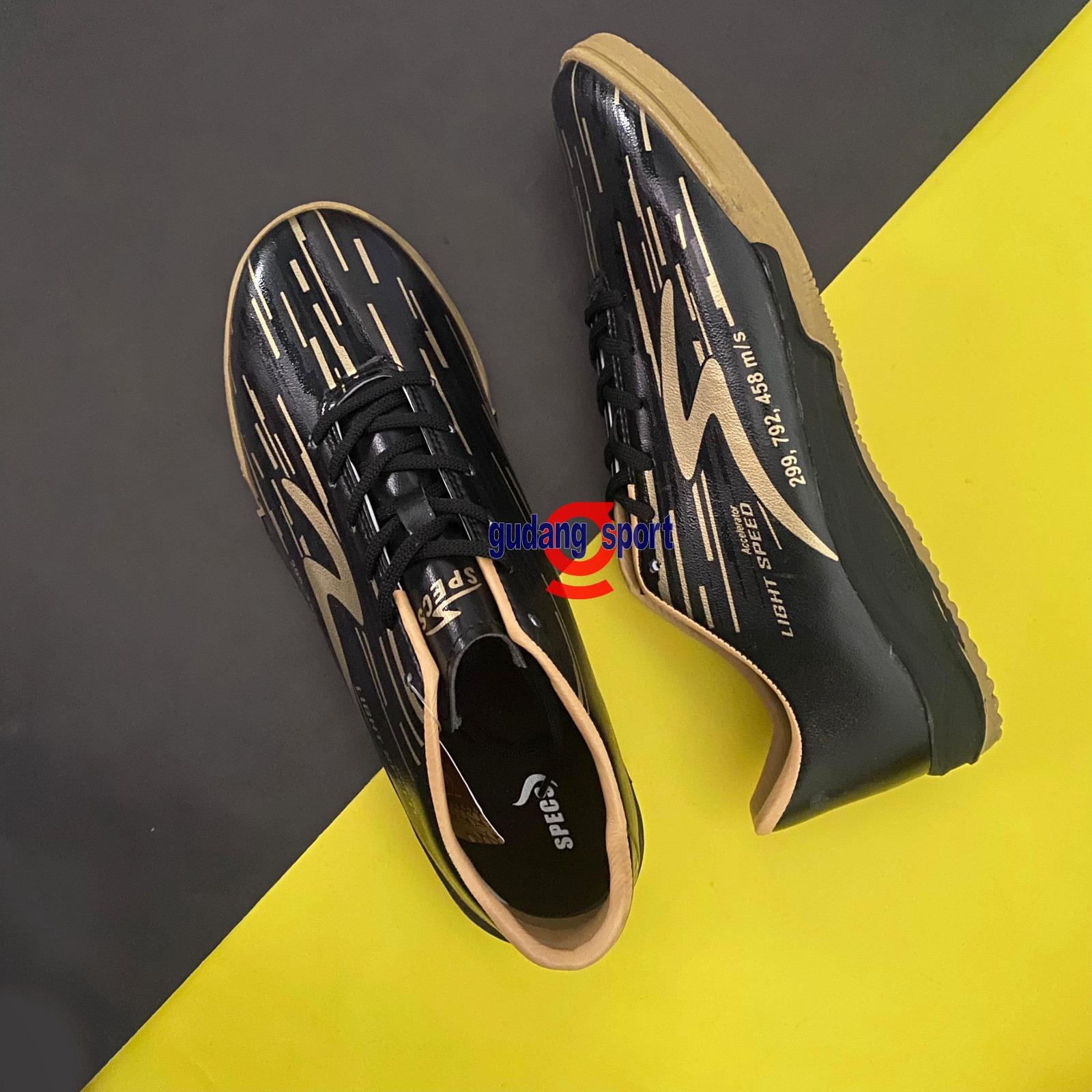 Sepatu Futsal Lightspeed Reborn Hitam Gold Bahan Bagus Bisa COD DiTempat
